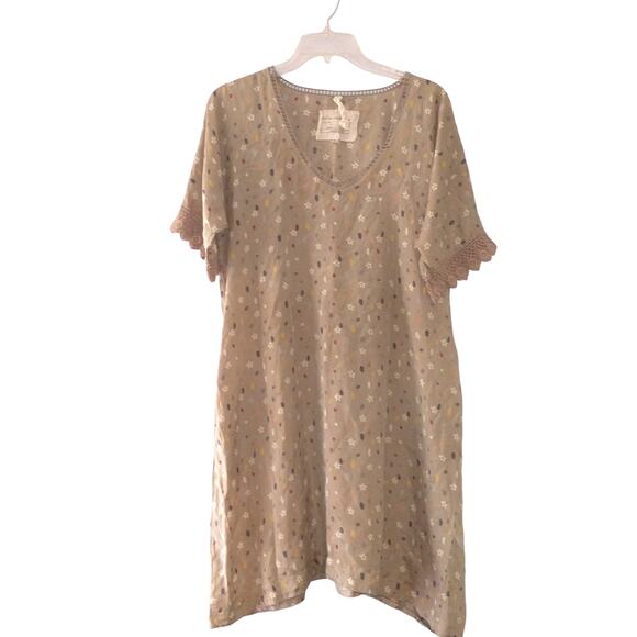 Vtg Johnny Was Vintage 100% Silk V-Neck Dress Medium Lightweight Summer Coverup - Picture 8 of 14